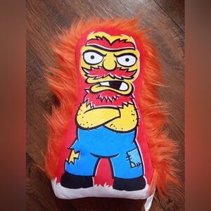 Universal Studios Plush Toythe SimpsonsGroundskeeper with Red and Orange Accents